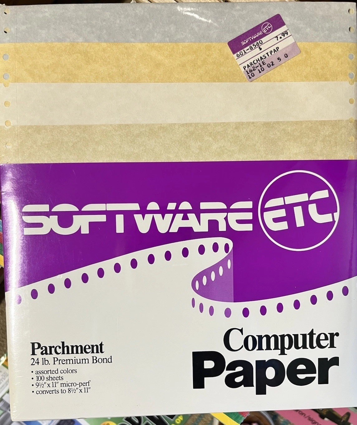 Over 1500 Sheets Dot Matrx Tractor Feed Computer Paper Continuous NOS