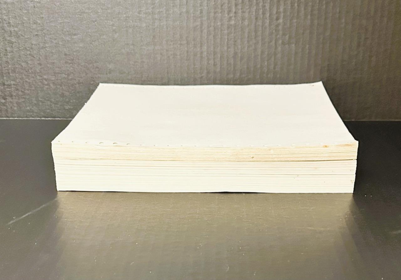 365 Sheets White Tractor Feed Continuous Printer Paper Dot Matrix
