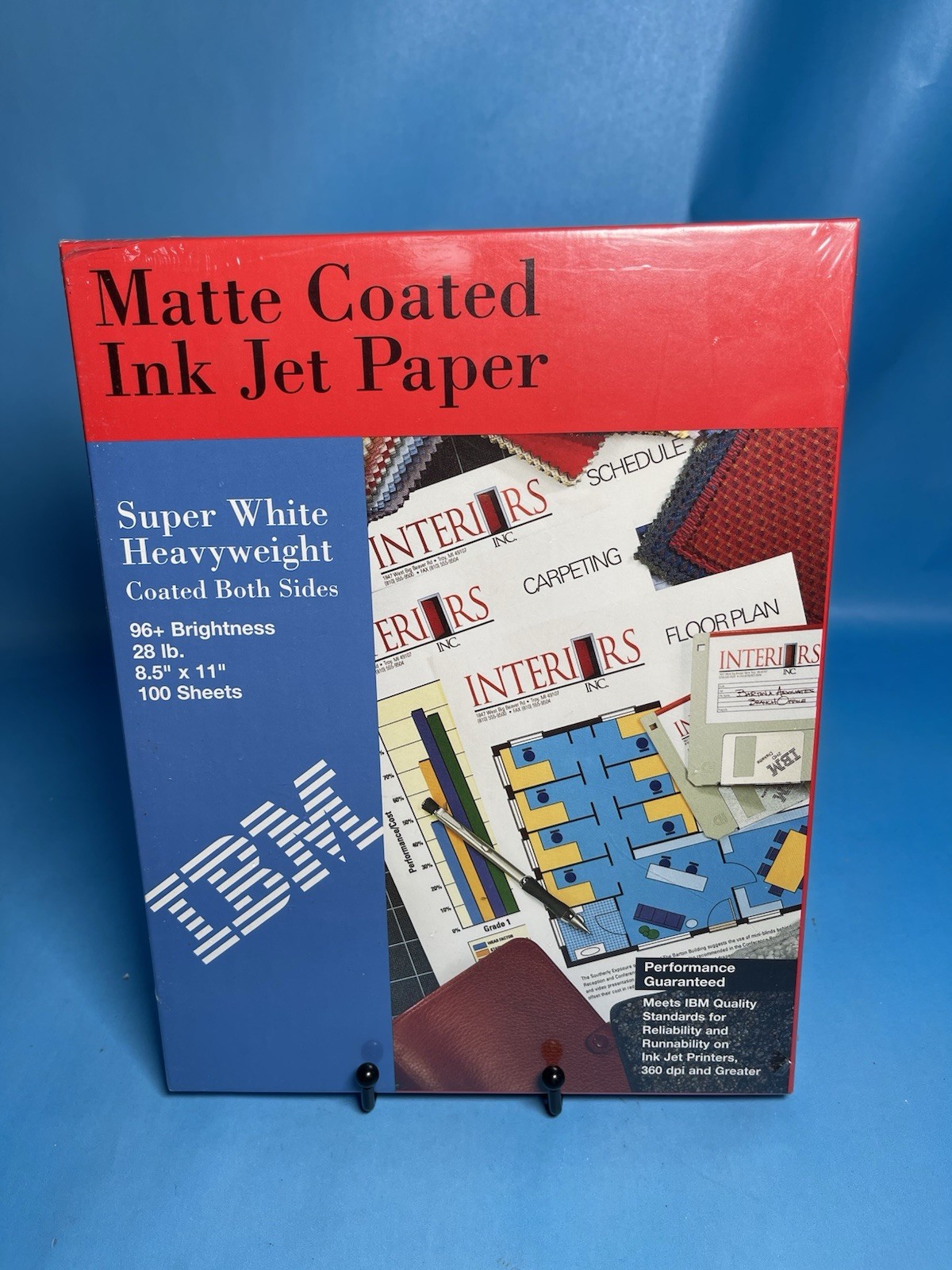 IBM Matte Coated Ink Jet Paper 28lb 8.5×11 100 Sheets Sealed NOS