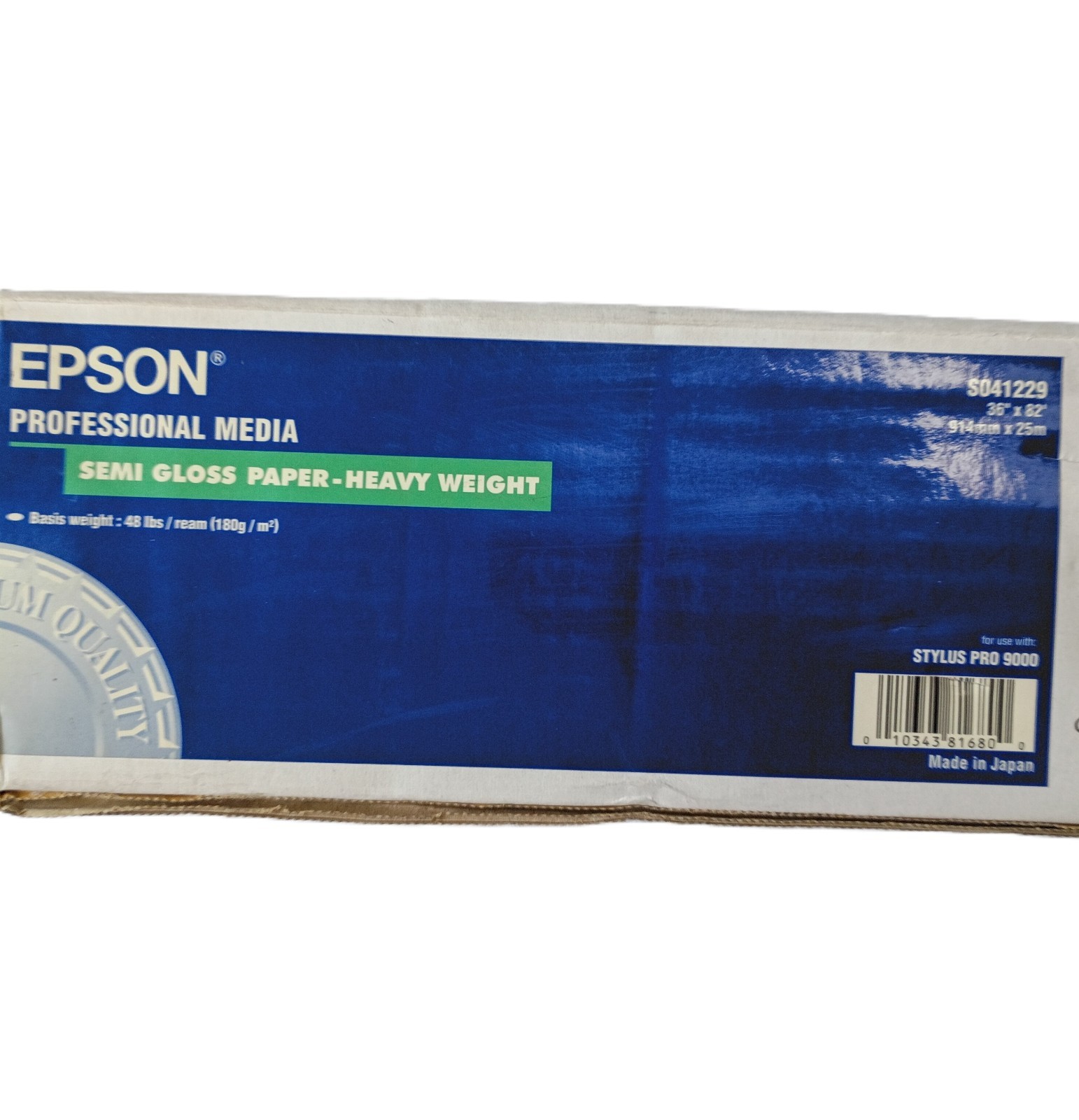 Epson S041229 Heavyweight Semi‑Gloss Paper Roll 36″ x 82′ Wide Format RC Photo