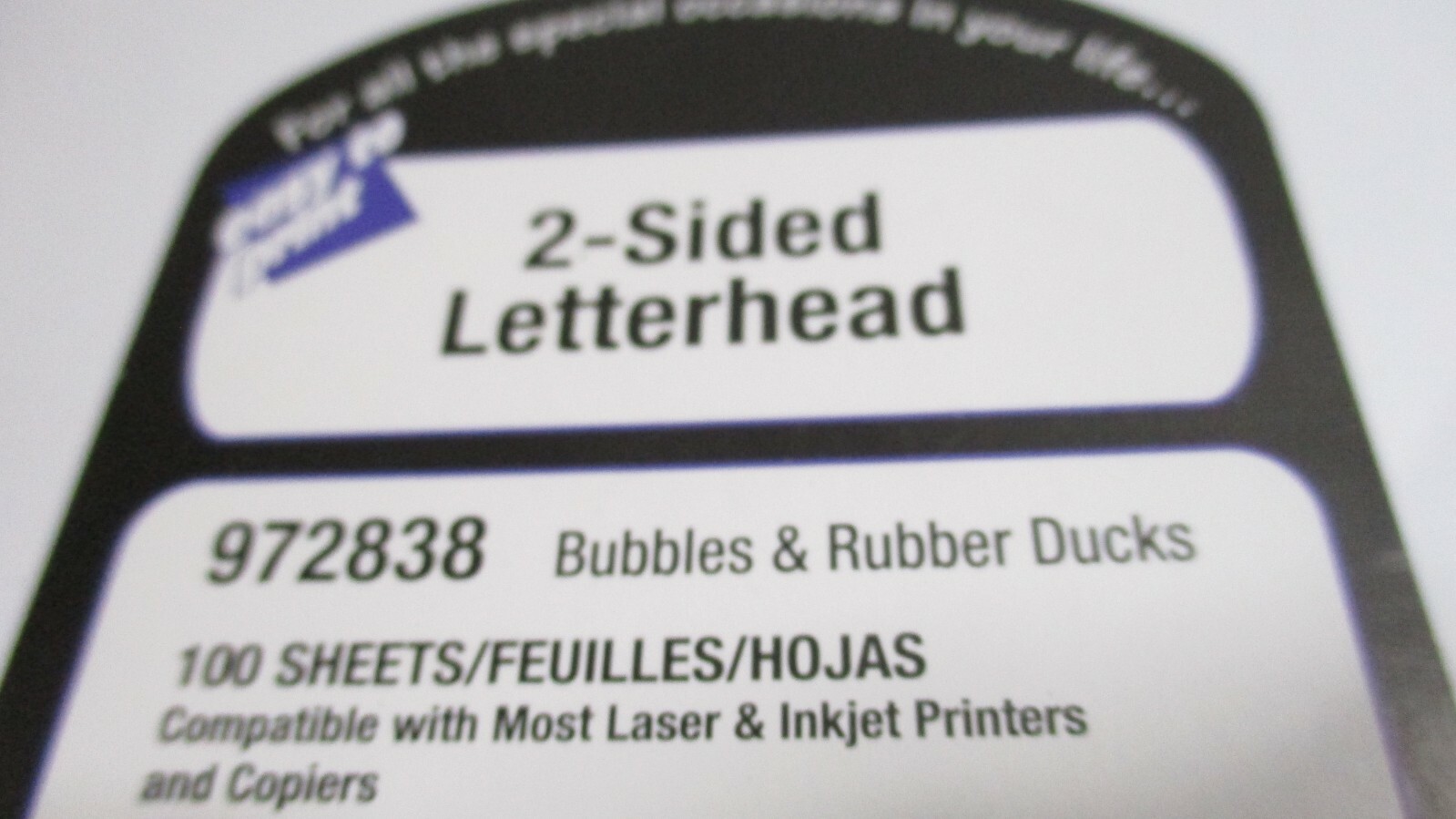 MASTERPIECE STUDIOS~2 Sided LETTERHEAD RUBBER DUCKS BUBBLE 100 Sheets PAPER
