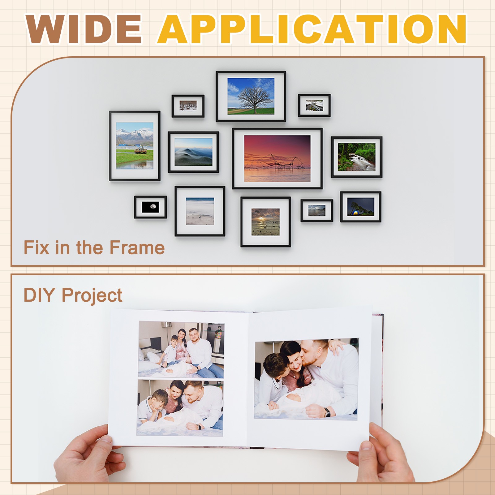 6×4 inch, 50 sheet photo paper for 200GSM printer