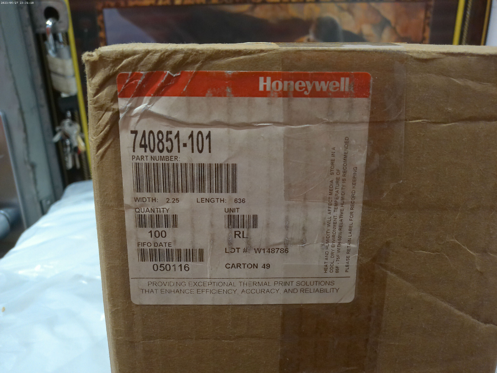Honeywell 740851-101 ImagePro Apex 2 100-Pack Receipt Pape