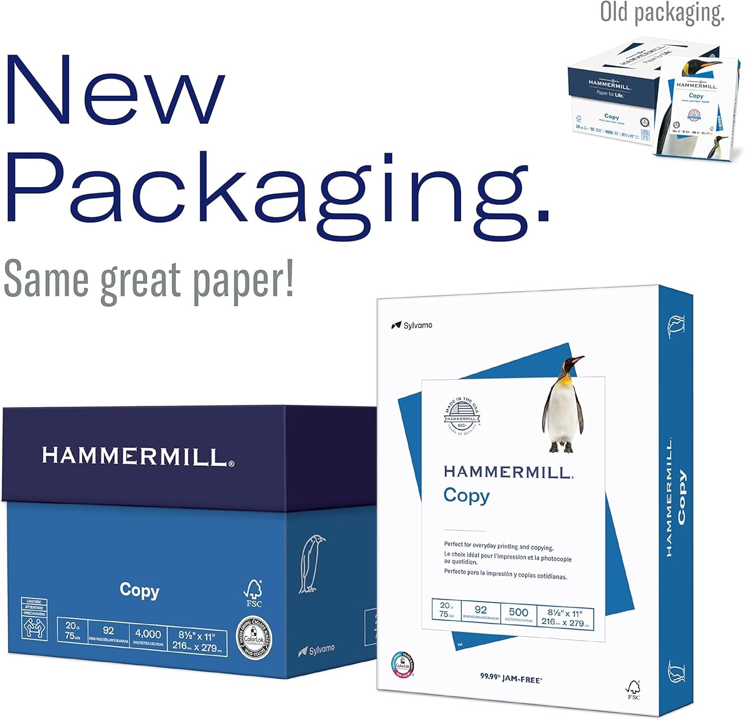 Versatile Copy Paper – 20 lb, 4000 Sheets, Bright 92, Ideal for Home & Office