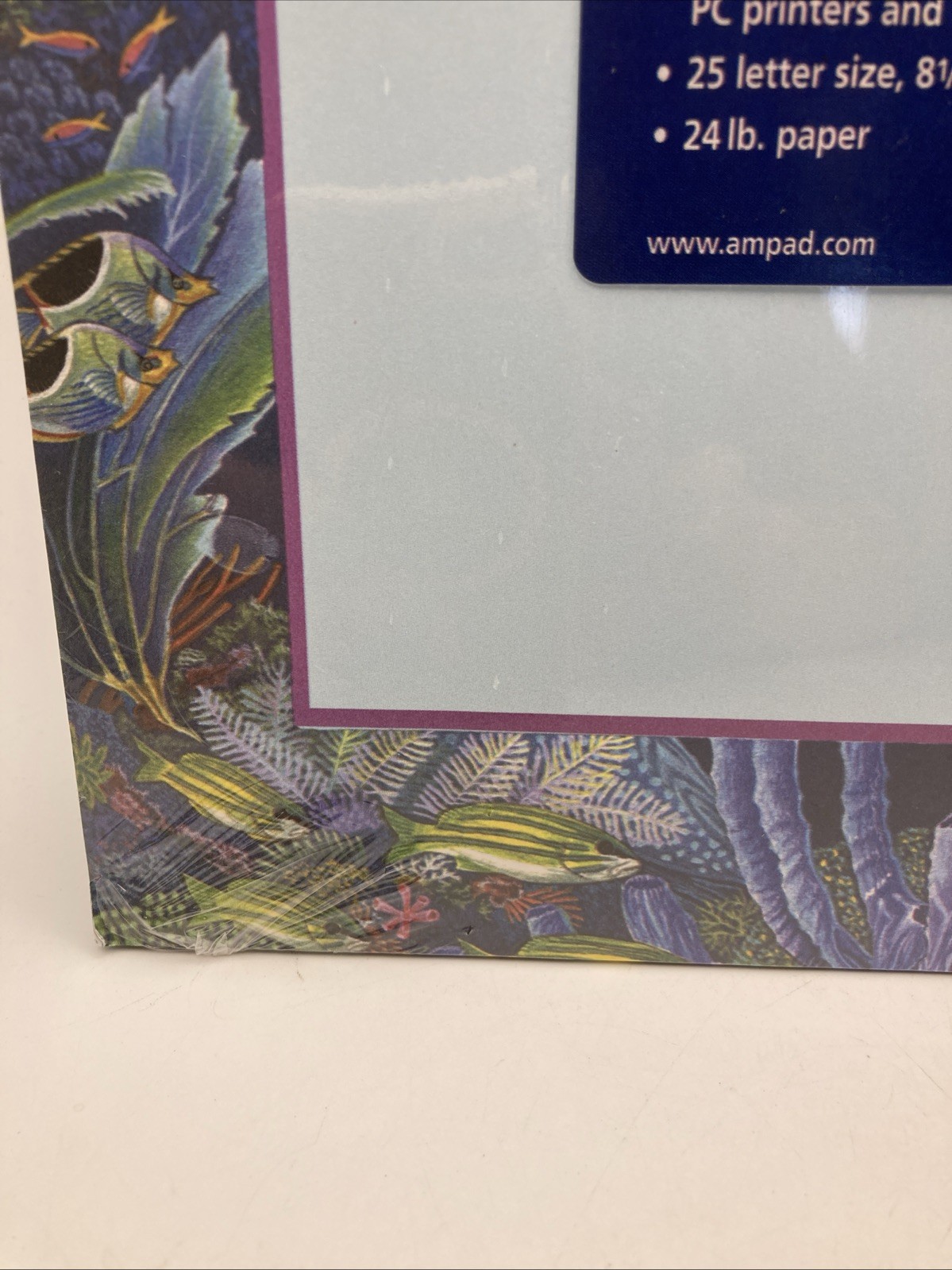 Ampad 1-pk of 25 Sheets Designer PC Paper Printer Ocean Fish New