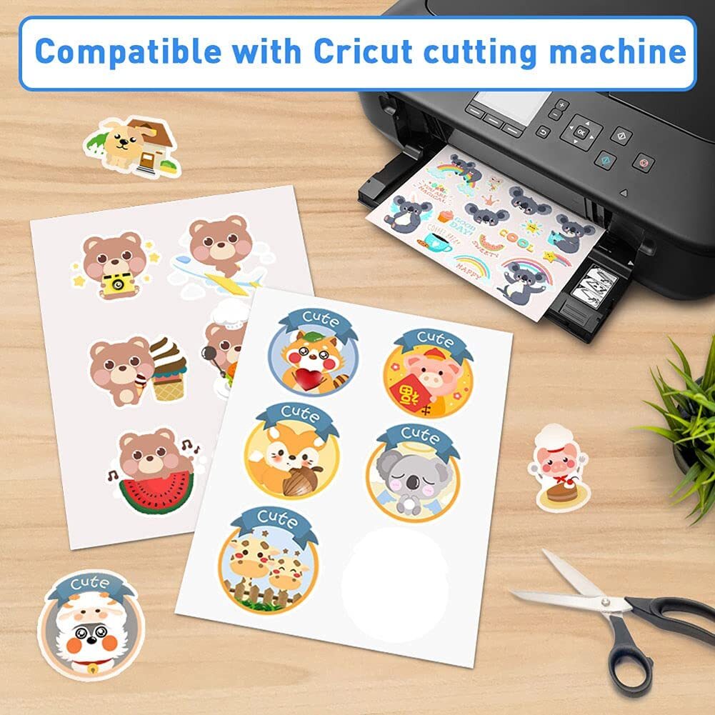 Printable Vinyl Sticker Paper Glossy Matte Clear Label for Inkjet Laser Printer