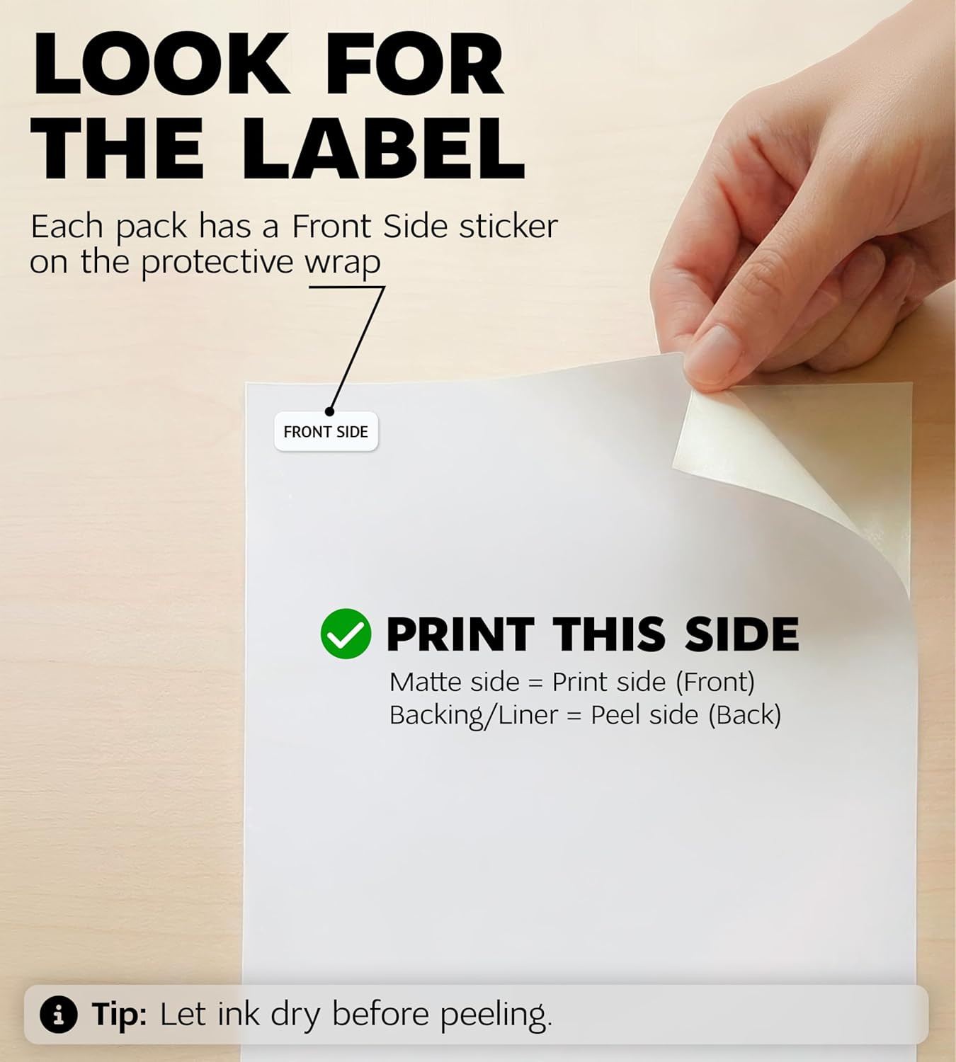 Premium Printable Vinyl Sticker Paper for Inkjet Printer and Laser – 20 White Ma