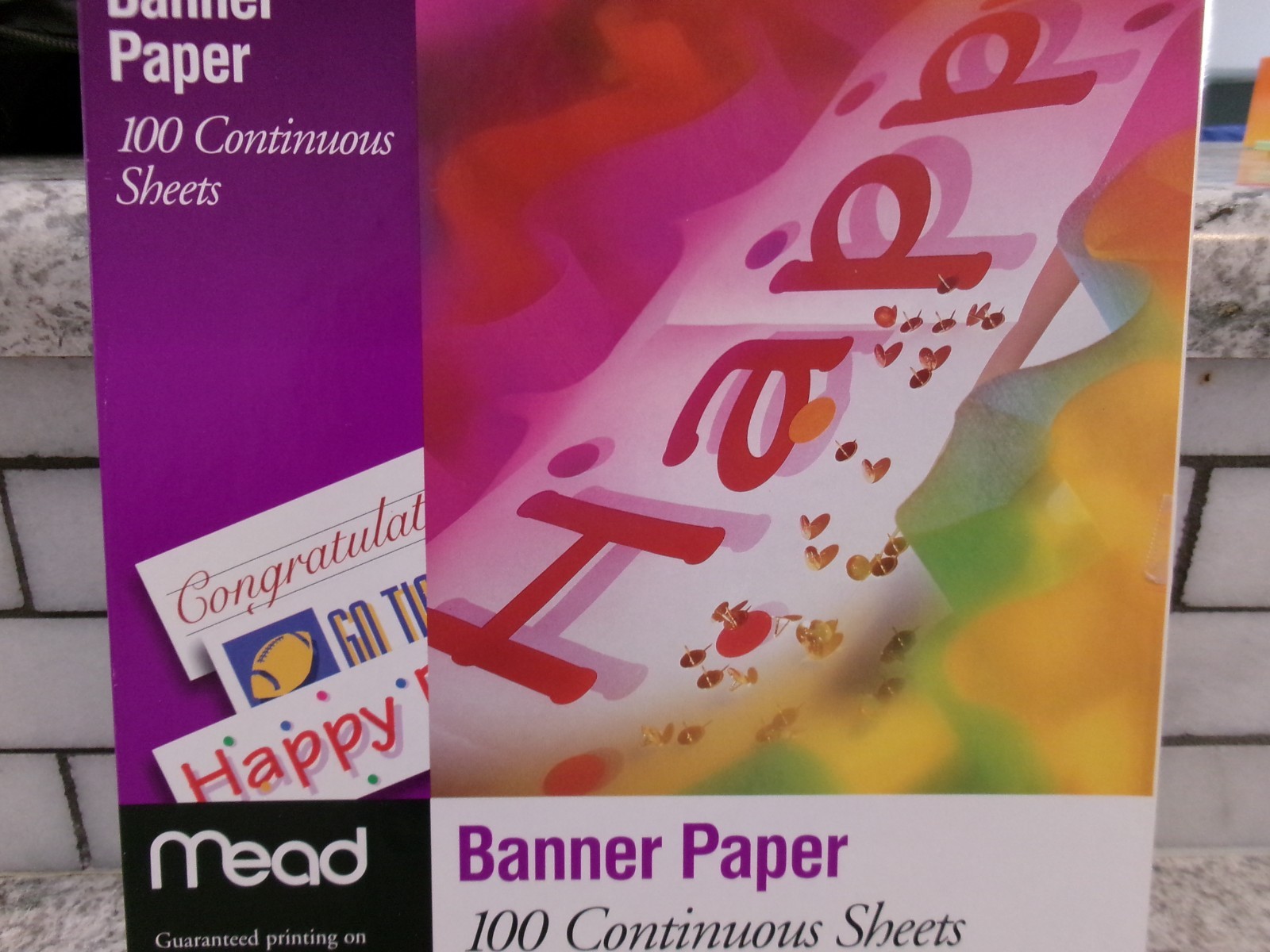 Mead Banner Paper, For Inkjet Printers, For Long Banners, 100 Continous Sheets