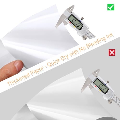 Printable Sticker Paper for Inkjet Printer, 40 Sheets 8.5″x11” Matte Sticker