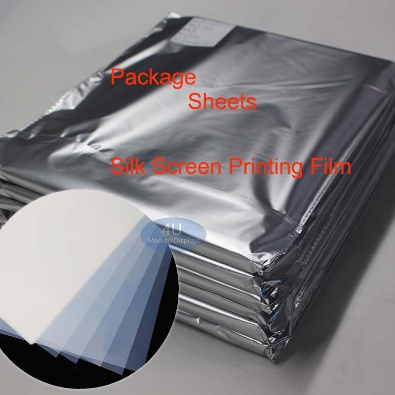 100 sheets，13 x 19，Waterproof Quick Dry Milky Inkjet Screen Printing Film