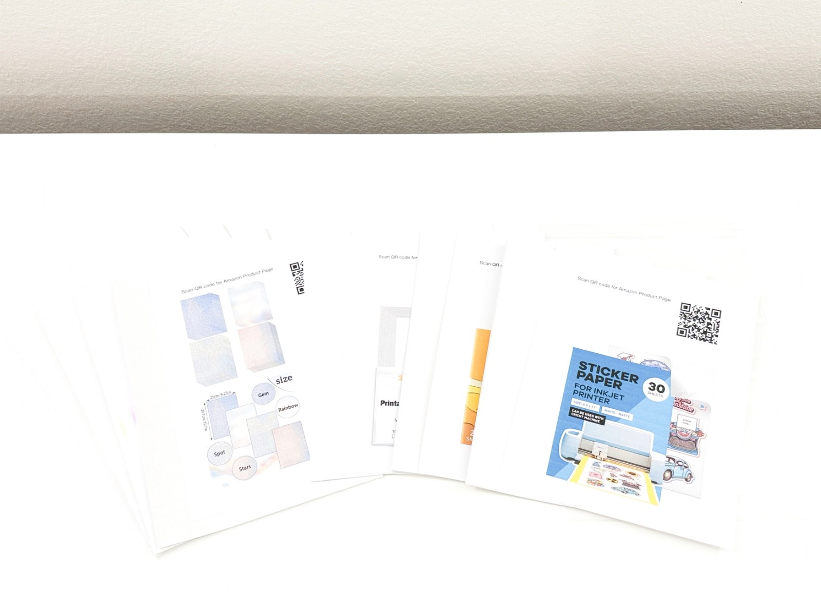 Sticker Printer Paper + Sparkling Cold Lamination Sampler Set 21 Sheets
