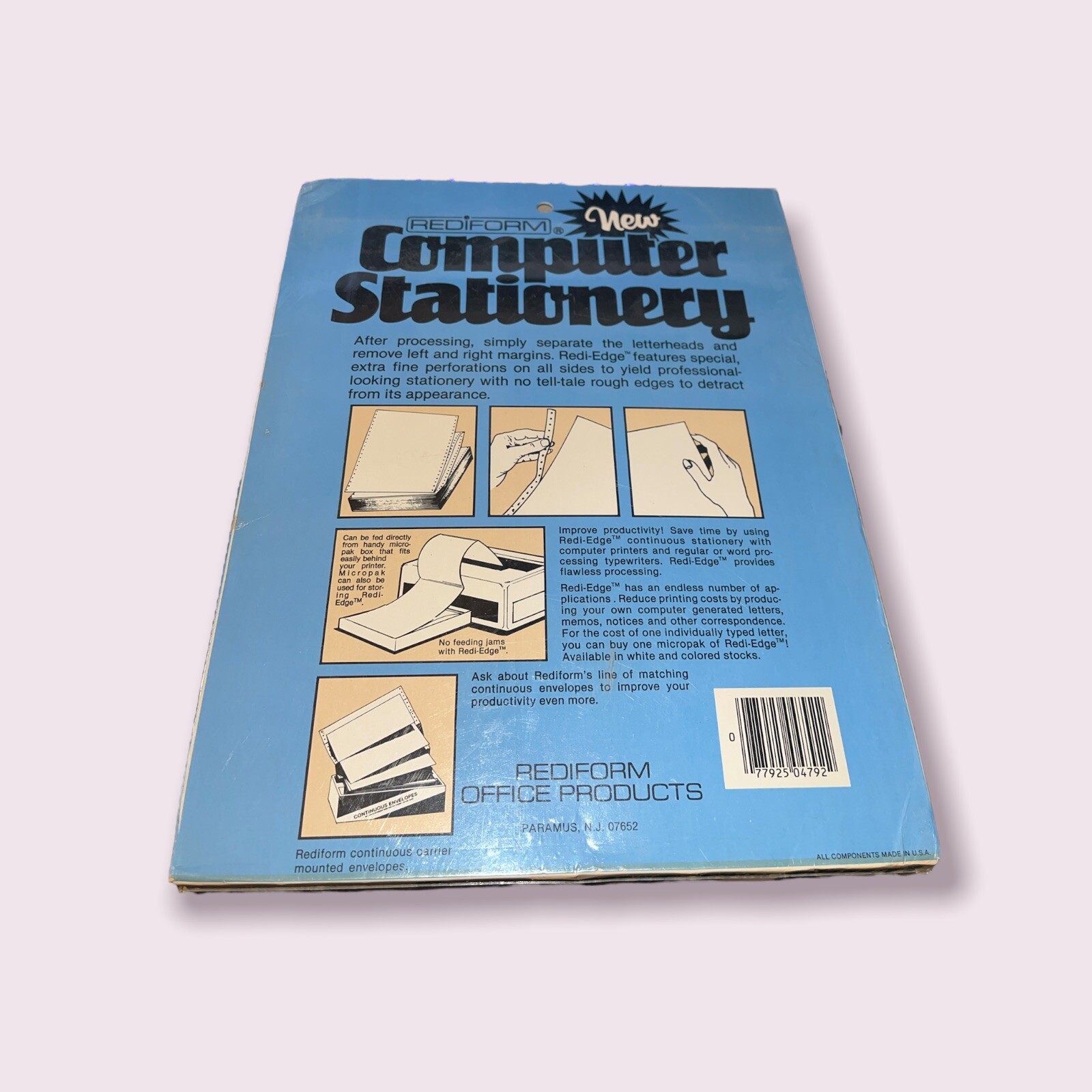 Rediform Computer Stationary Paper 20lb 9 1/2” 11”