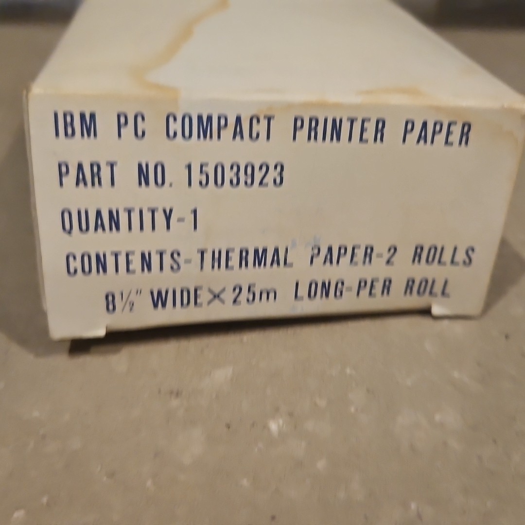 IBM PC Compact Printer Paper Thermal Paper 8 1/2 wide 25m Long Roll – 2 Rolls