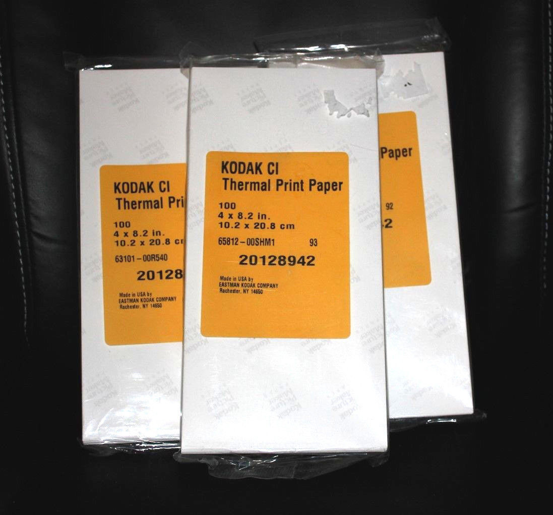 Kodak CI Thermal Paper 4×8.2 In One of THREE 100 count NEW SEALED 20128942