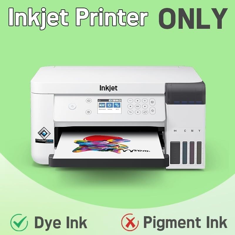 Vivid 4×6 Glossy Inkjet Sticker Paper – 50 Sheets
