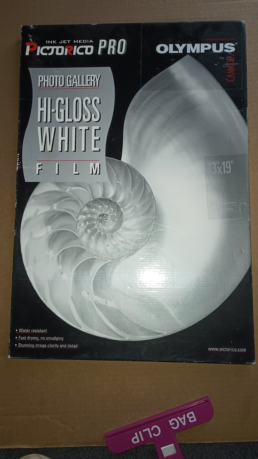 Pictorico Pro Hi-Gloss White Film for Inkjet Printing (13 x 19″) Open 12 Count