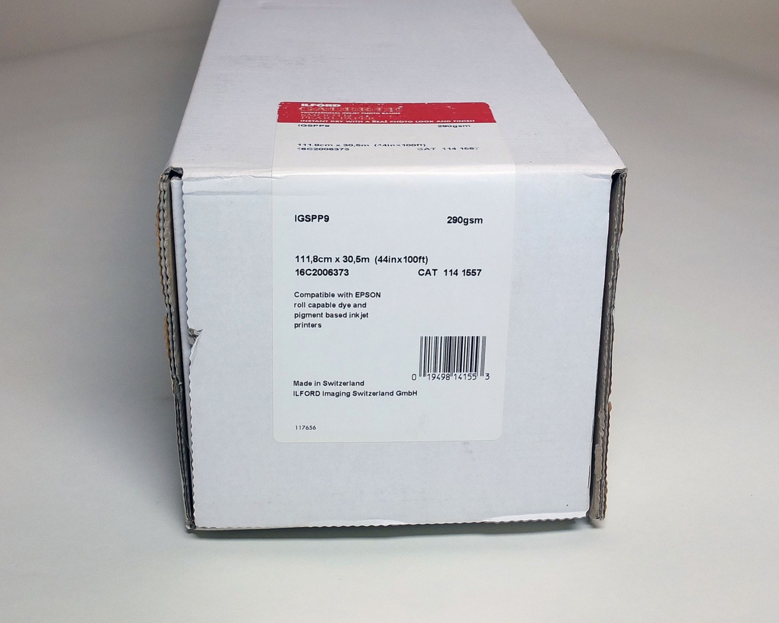 Ilford Galerie Large Format Paper Canvas Pearl Long Roll 44″ x 39′ 100′ NEW