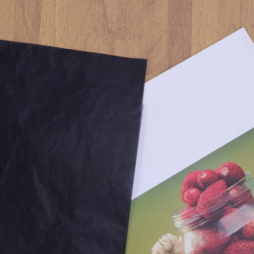 100Pcs Tracing Paper Carbon Coated Black for Detailed Design Transfer Projects