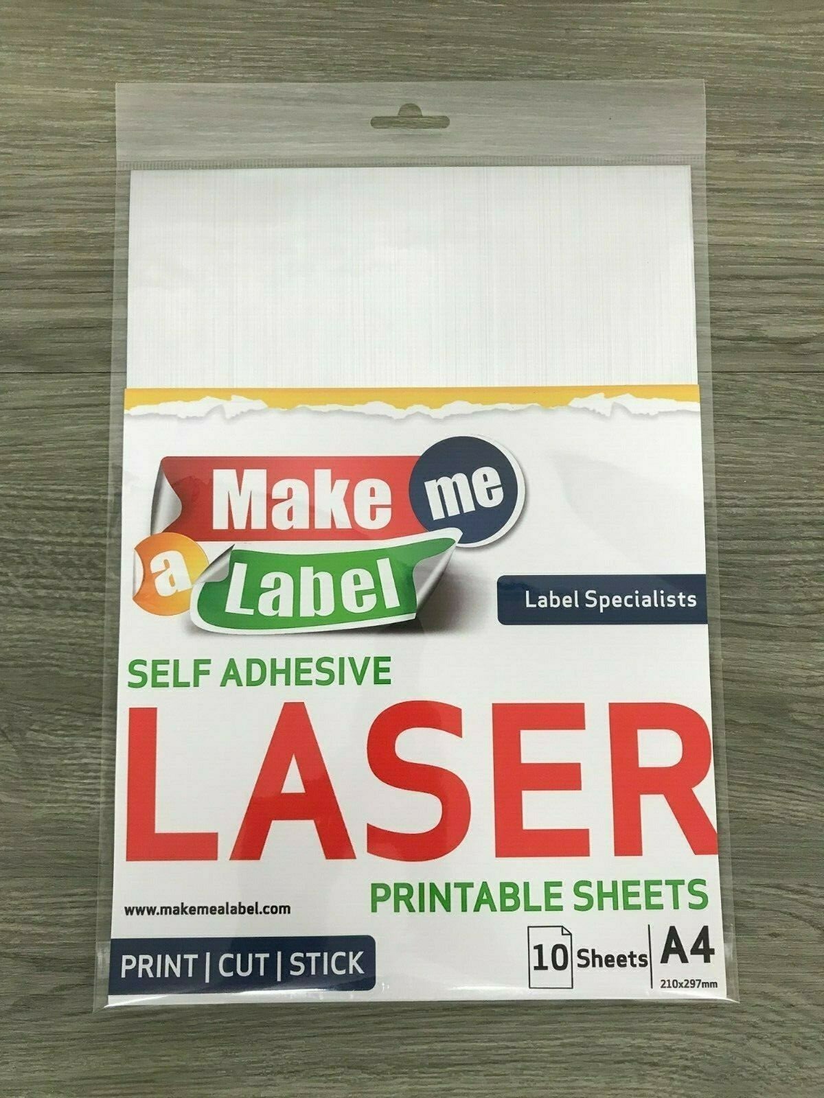 10 A4 Premium BRUSHED SILVER Self Adhesive LASER Printable Film Sticker Sheets