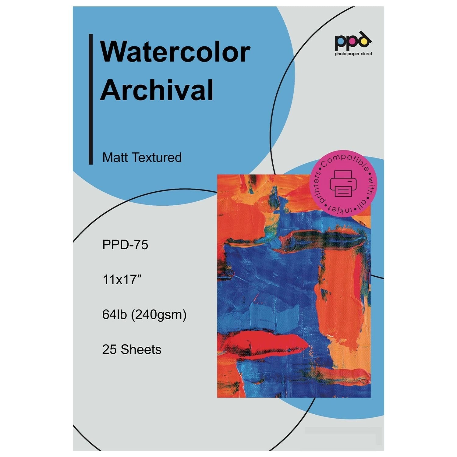 PPD Printable Fabric Sheets, Canvas Paper for Inkjet Printer, 100% Real Cotton,