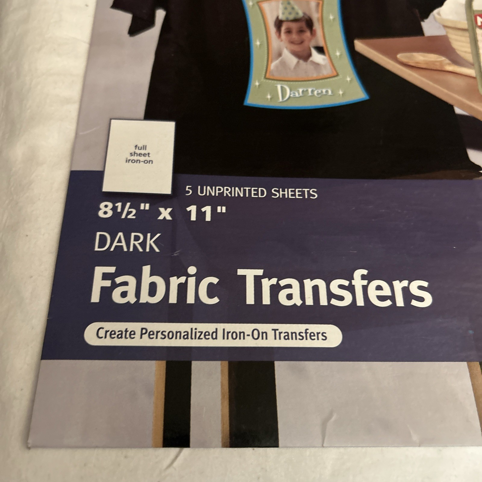 Avery 3279 CUSTOM TRANSFERS DARK Fabric T-shirts InkJet Printable Iron-On 8.5×11