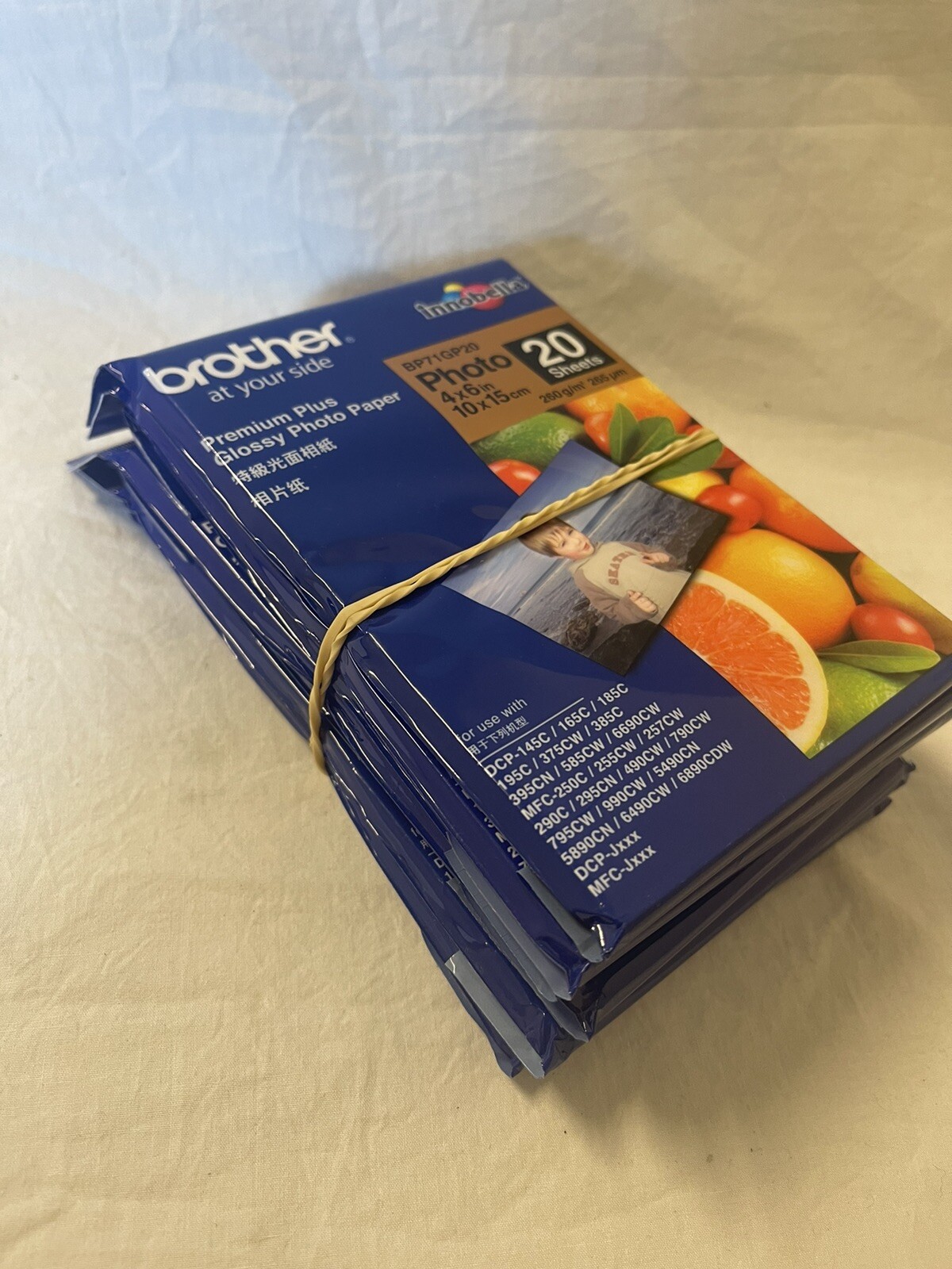 Brother Innobella Premium Plus Glossy Photo Paper 10x15cm 20 Sheets x 5 Set