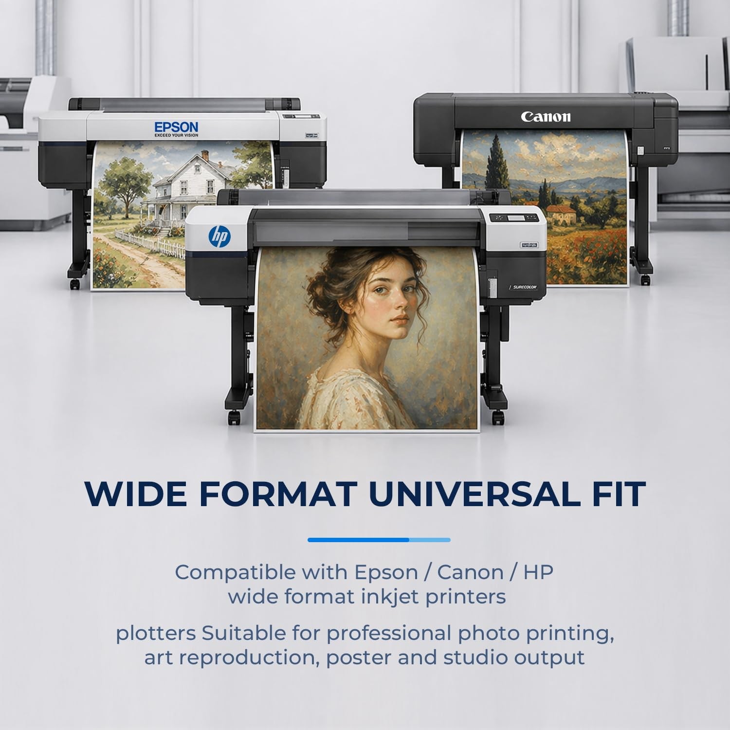 Premium Canvas Roll for Wide Format Printers, Quick Dry Water Resistant for F…