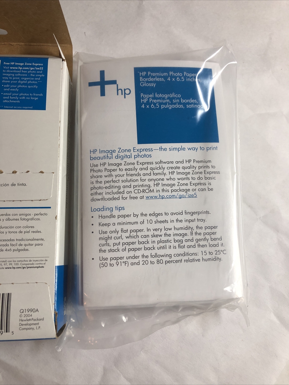 Hewlett Packard Q1990A 4 x 6 inch Glossy Printer Paper – 98 Total Sheets
