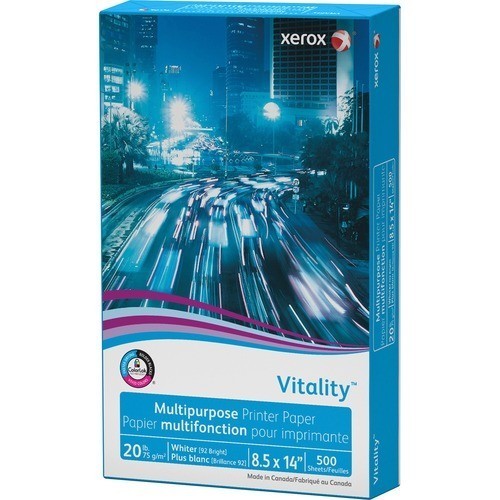 Vitality 3R2051 Copy Paper-20 lb.-8.5 in. x 14 in.-92 GE-102 ISO-500 Sh-RM-White