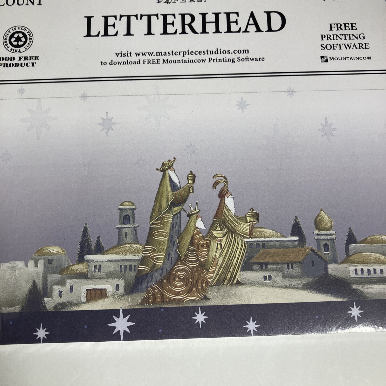Christmas Wisemen Letterhead 100 Count Inkjet Copier Caser Printer Paper NEW