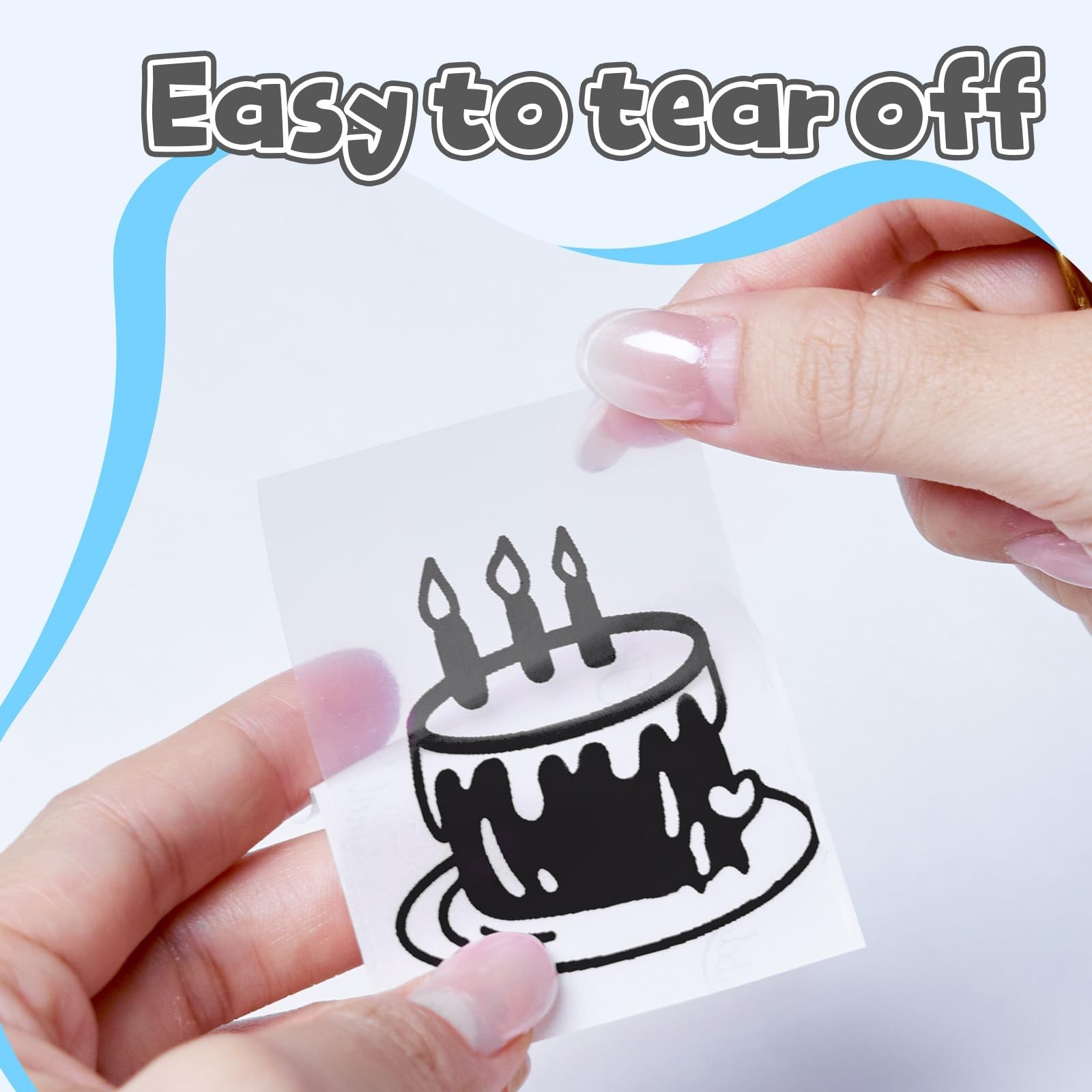 Transparent Sticker Paper for Mini Printers – 3 Rolls for Notes, Photos & Lists