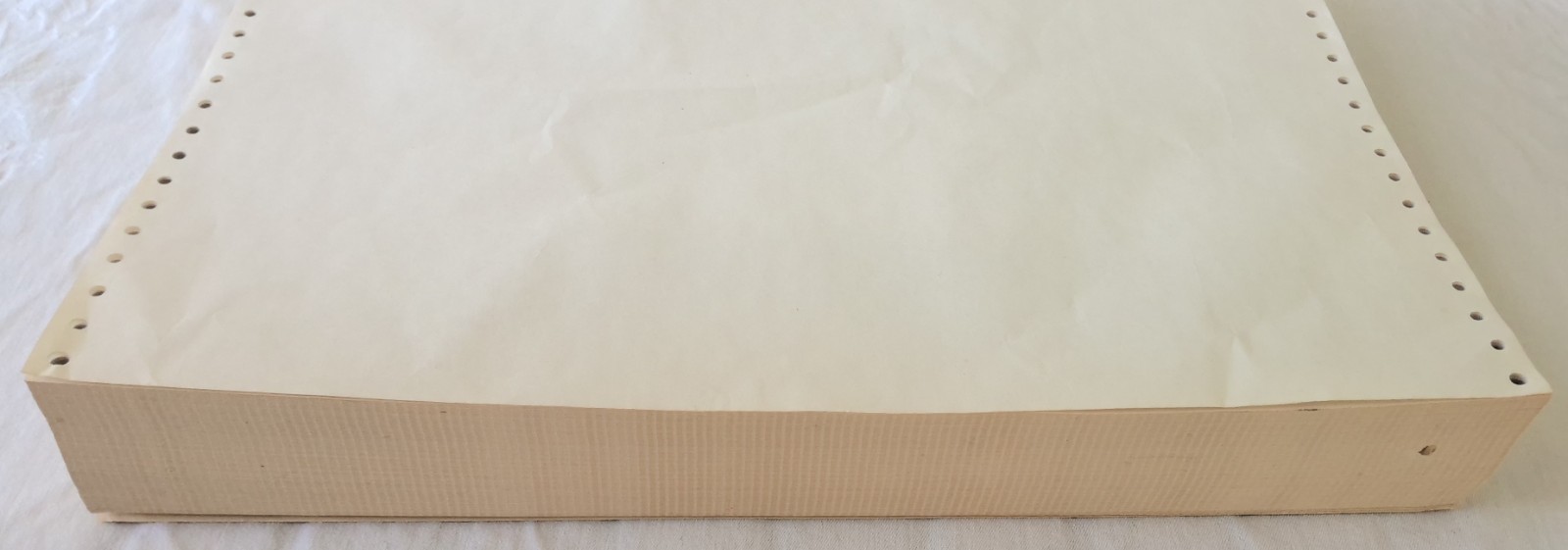 Vtg Continuous Dot Matrix Printer Paper 14 7/8 x 11 Tractor Fed White 500+sheets