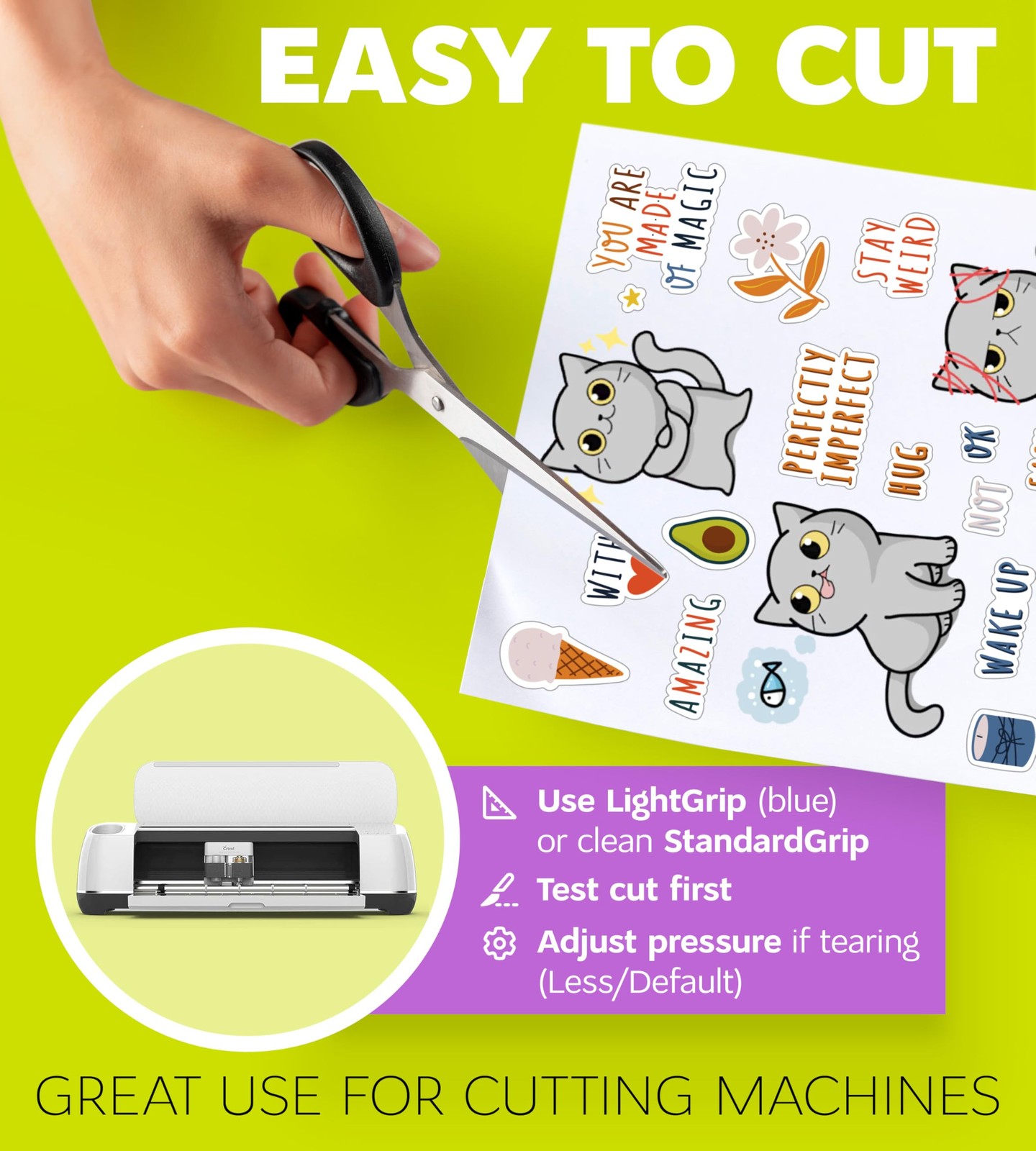 Premium Printable Vinyl Sticker Paper for Inkjet Printer and Laser – 20 White…
