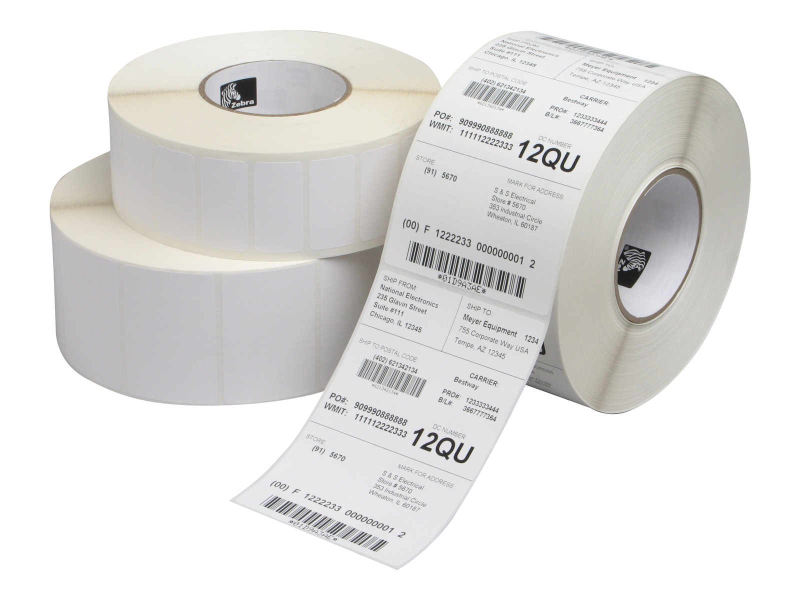 Zebra Z-Ultimate 1000T 50.8 x 25.4mm Roll White 880007-025D