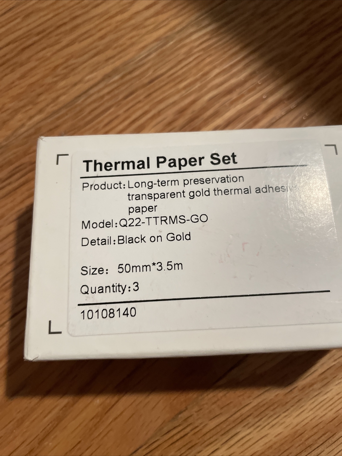 Phomemo M02 Gold Glitter Thermal Label Printer Paper Adhesive 50mmx3.5m 3 Rolls
