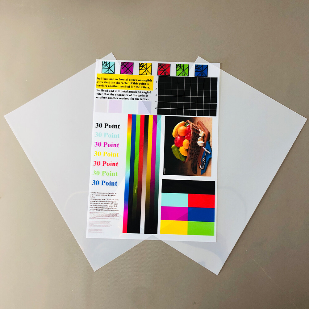 11″x17″，Waterproof Quick Dry Milky Inkjet Transparency Positive Film，75 Sheets