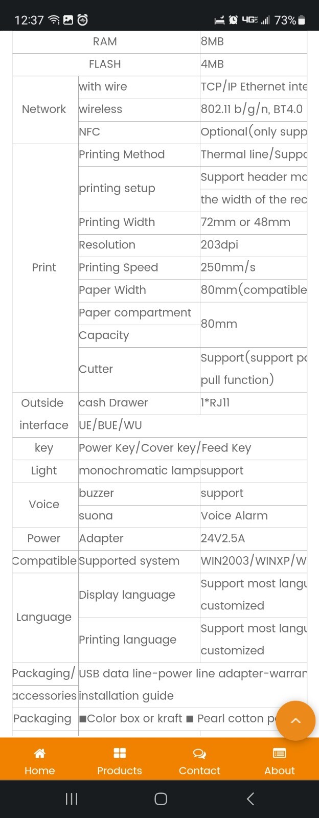 Thermal Receipt Printer – Nayelish ACE H1 80mm