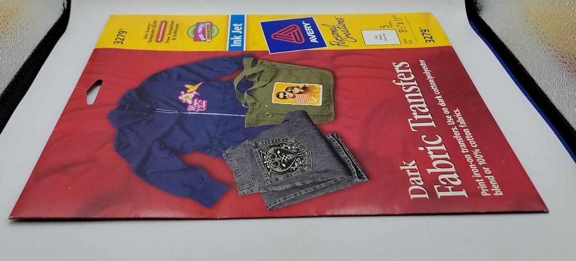 Avery Personal Creations 3279 Ink Jet Dark Fabric Transfers. New