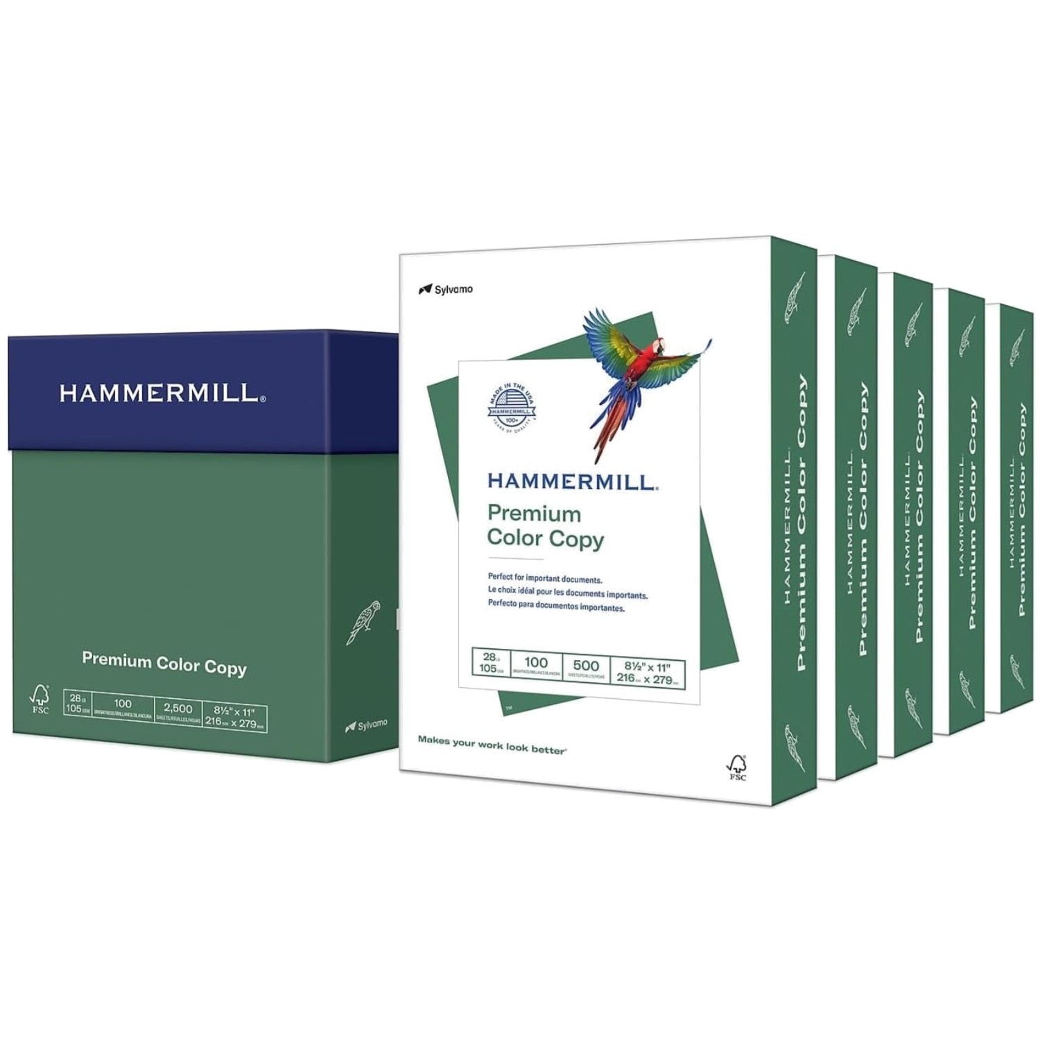 Jam-Free 28 lb Copy Paper – 2500 Sheets, 100 Bright