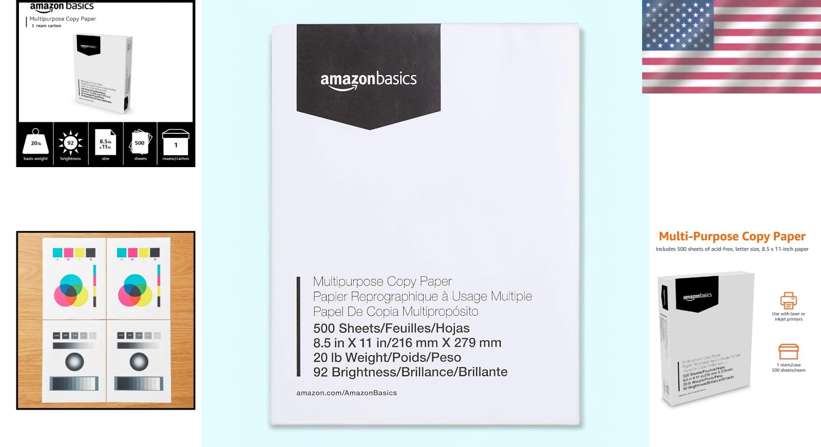 8.5×11 Jam-Free Multipurpose Copy Paper, 500 Sheets, 20lb, Bright White