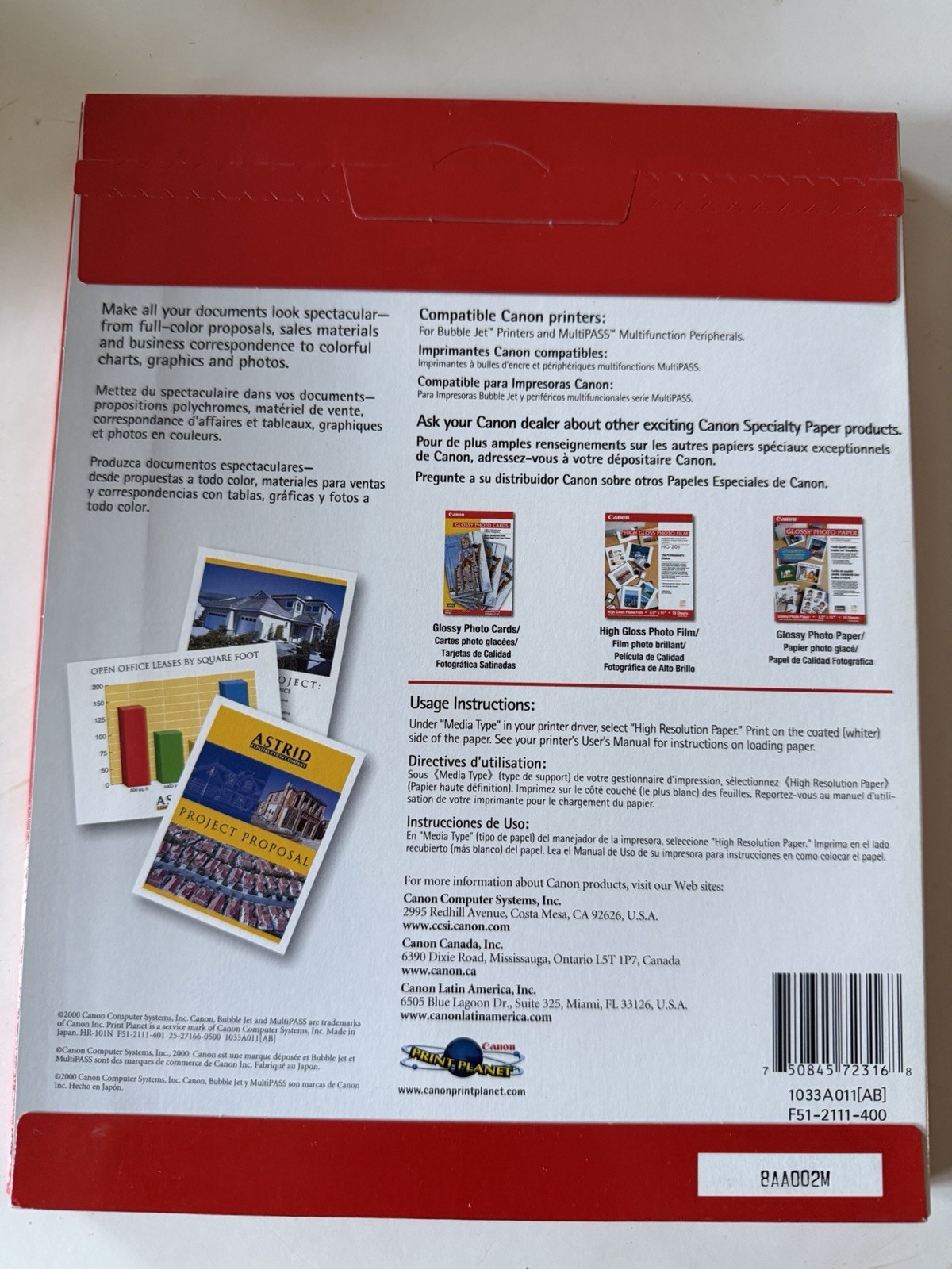 Canon High Resolution Paper for Text and Graphics OEM Genuine Authentic White