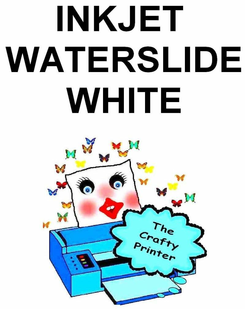 INKJET Water Slide Decal Paper – 2 Sheets – WHITE