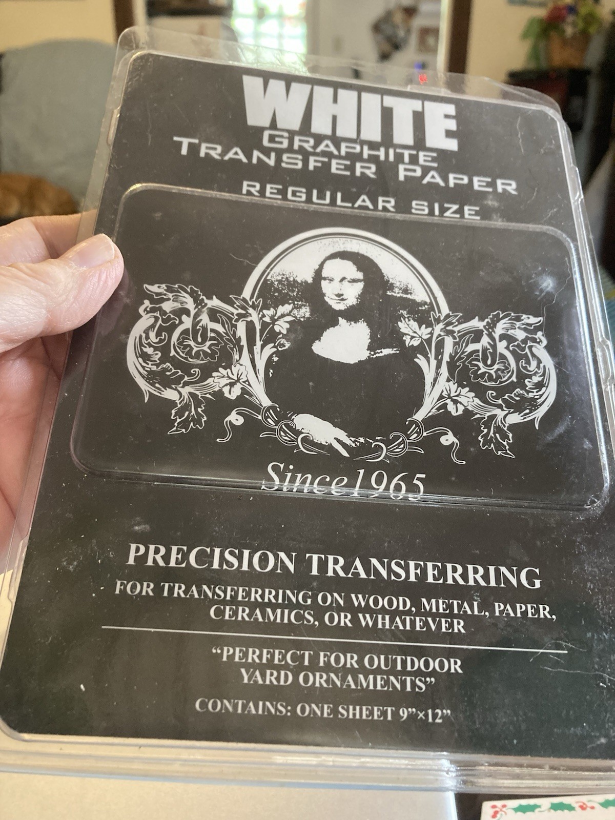 Mona Lisa White Graphite Transfer Paper Regular Size 9”x12” One Sheet NEW