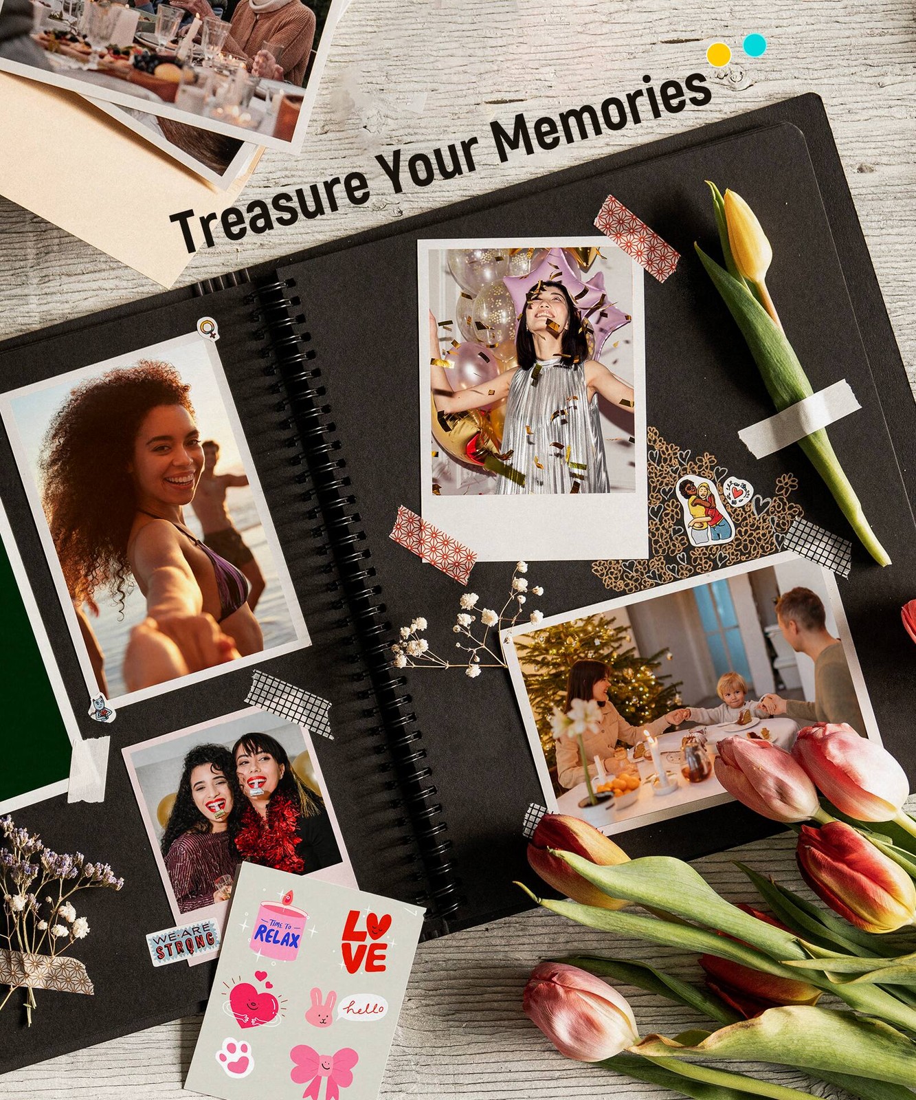 Liene – PixCut Photo Sticker Cutter Photo Paper 4×6″ and Ink Cartridge (72 sh…