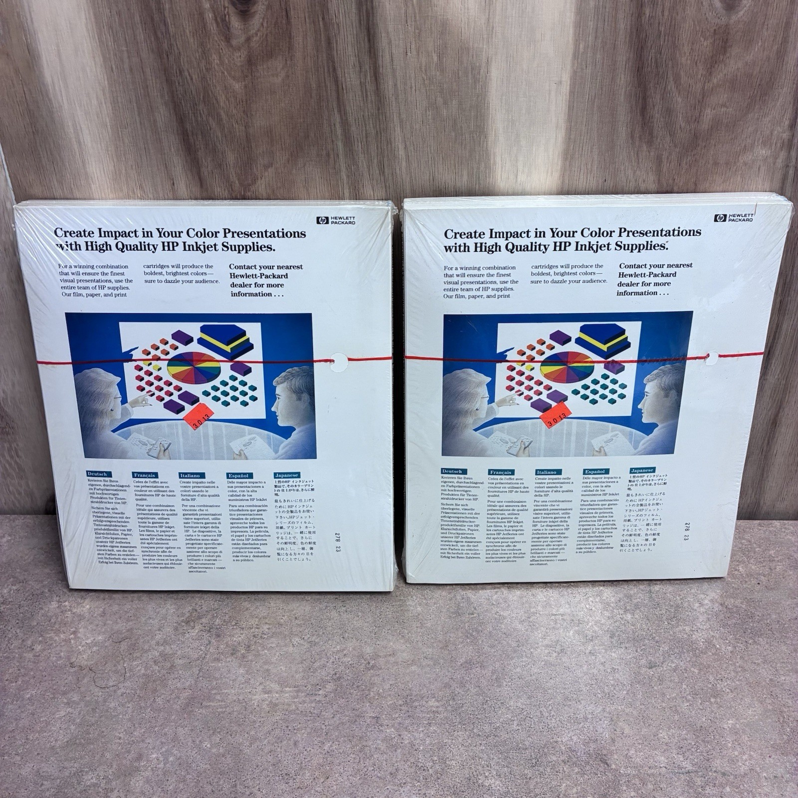Lot Of 2 HP 61360P CX Jet Series Z-Fold Paper 250 Sheets Each New Sealed 8 1/2”x