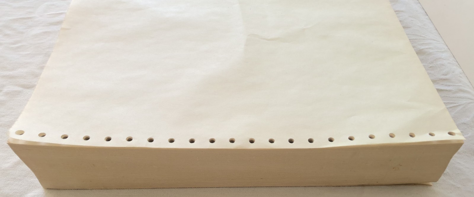 Vtg Continuous Dot Matrix Printer Paper 14 7/8 x 11 Tractor Fed White 500+sheets