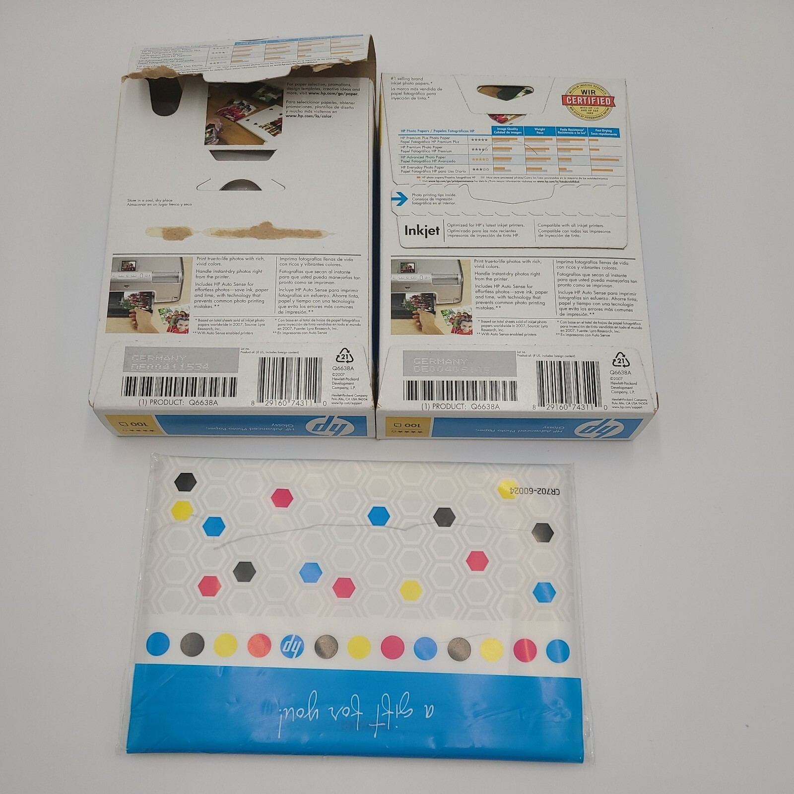 HP Advanced Photo Paper Glossy 4×6″ Q6638A 100 Sheets ea., 2 Boxes, Bonus Pack