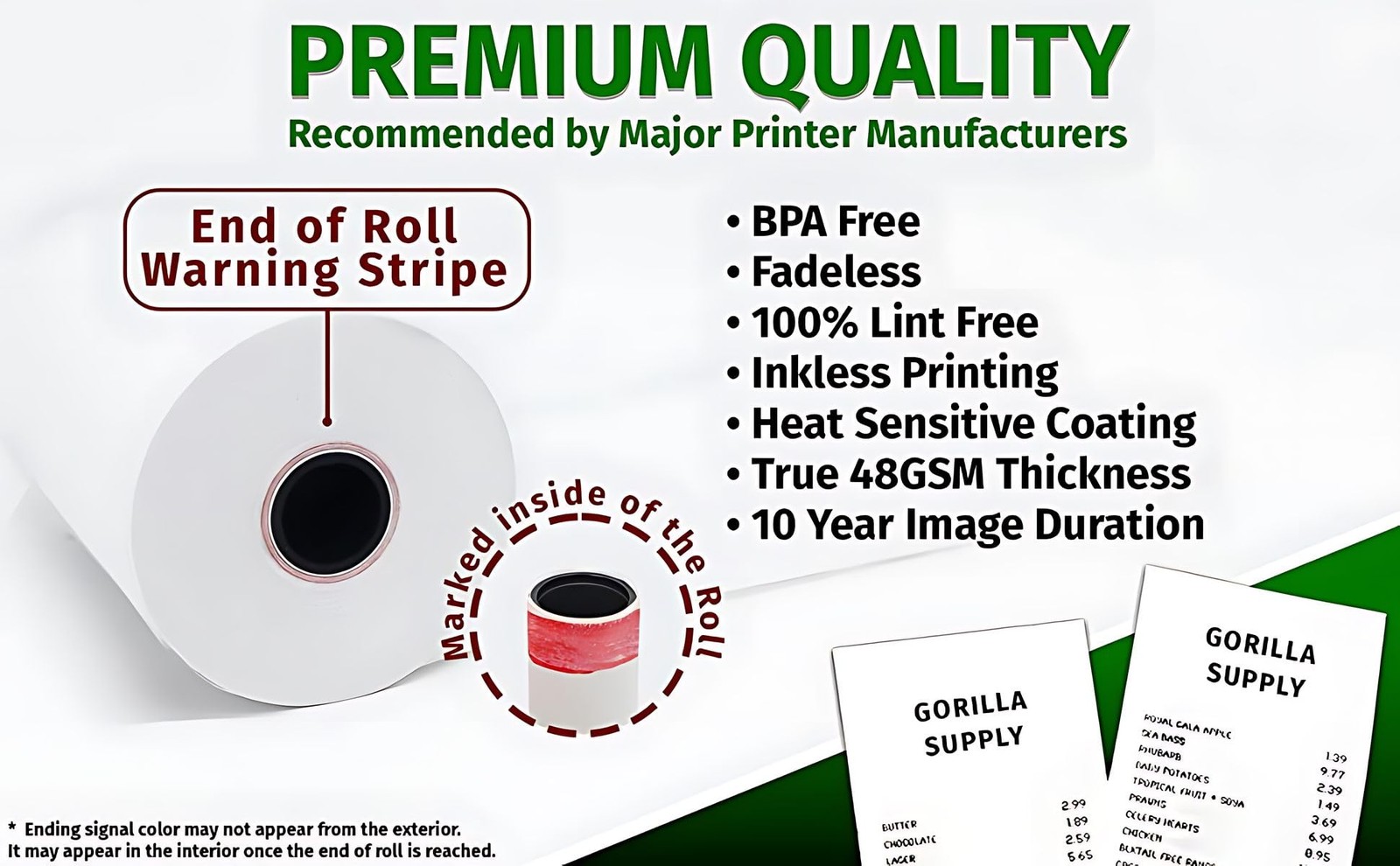 Pokanic 3″ x 150′ 1 Ply Bond [30 Rolls] White Paper Kitchen Receipt POS