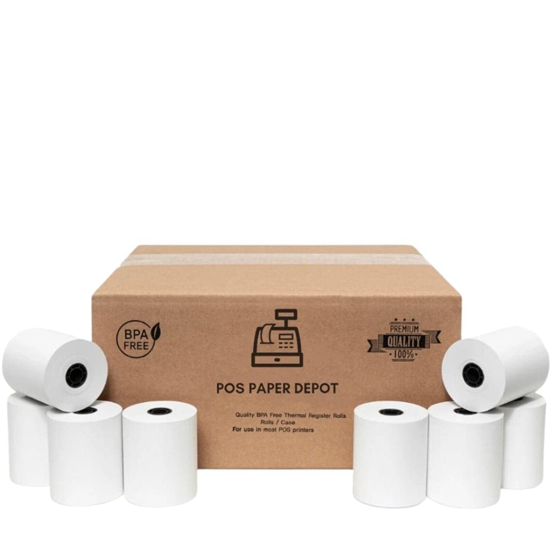 2 1/4″ x 85′ BPA-Free Thermal Receipt Paper Rolls (50 2 X 85″, White