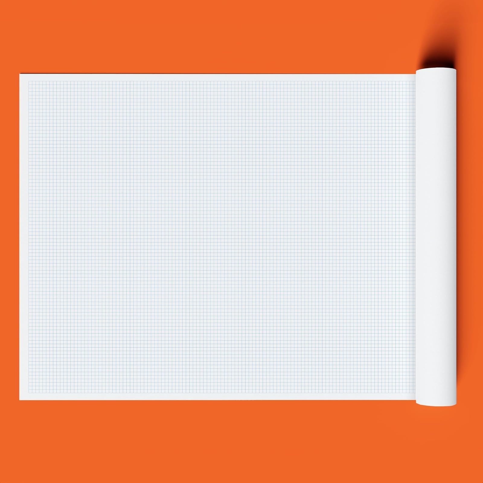 Geyer Instructional 1cm Graph Paper Roll – 36″ x 100′ Blue Grid